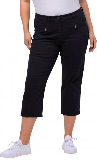 Ulla Popken Mony Stretch Capri Pants Navy - Blugi & Pantaloni pentru Femei Mărimi Mari – Plus Size - 