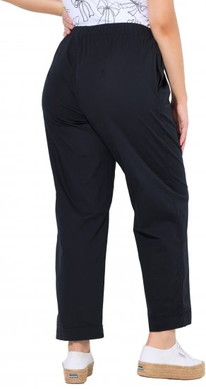 Ulla Popken Wide Leg Ruby Fit Stretch Chino Pants Navy - Blugi & Pantaloni pentru Femei Mărimi Mari – Plus Size - 