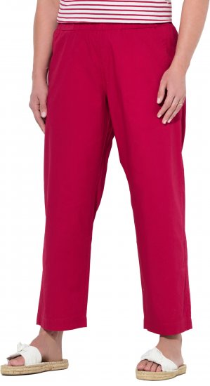 Ulla Popken Wide Leg Ruby Fit Stretch Chino Pants Salsa - Blugi & Pantaloni pentru Femei Mărimi Mari – Plus Size - 