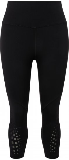 Ulla Popken Quick Dry Sport Crop Leggings Black - Blugi & Pantaloni pentru Femei Mărimi Mari – Plus Size - 