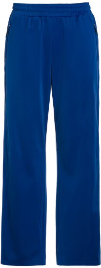 Ulla Popken Snap Placket Side Seam Wide Leg Recycled Polyester Knit Joggers Blue - Blugi & Pantaloni pentru Femei Mărimi Mari – Plus Size - 