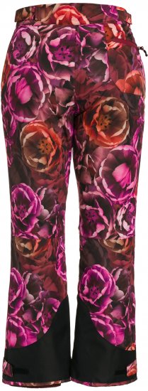 Ulla Popken Hyprar Rose Print Fully Lined Ski Pants Orange - Blugi & Pantaloni pentru Femei Mărimi Mari – Plus Size - 
