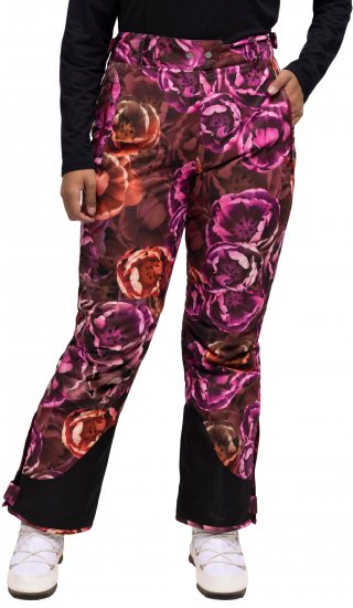 Ulla Popken Hyprar Rose Print Fully Lined Ski Pants Orange - Blugi & Pantaloni pentru Femei Mărimi Mari – Plus Size - 