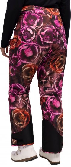 Ulla Popken Hyprar Rose Print Fully Lined Ski Pants Orange - Blugi & Pantaloni pentru Femei Mărimi Mari – Plus Size - 