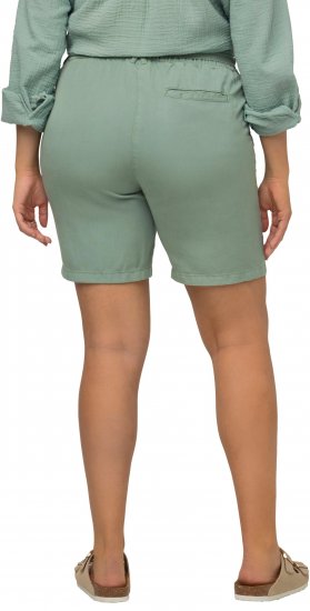Ulla Popken Tie Belt Lyocell Shorts Moss Green - Blugi & Pantaloni pentru Femei Mărimi Mari – Plus Size - 