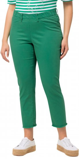 Ulla Popken Stretch Blend Bengaline Pants Emerald Green - Blugi & Pantaloni pentru Femei Mărimi Mari – Plus Size - 