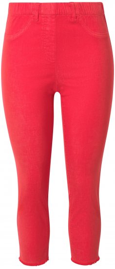 Ulla Popken Stretch Blend Bengaline Pants Neon Red - Blugi & Pantaloni pentru Femei Mărimi Mari – Plus Size - 