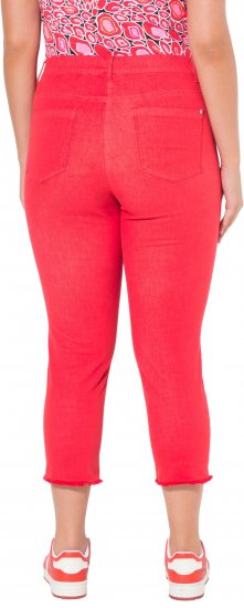 Ulla Popken Stretch Blend Bengaline Pants Neon Red - Blugi & Pantaloni pentru Femei Mărimi Mari – Plus Size - 