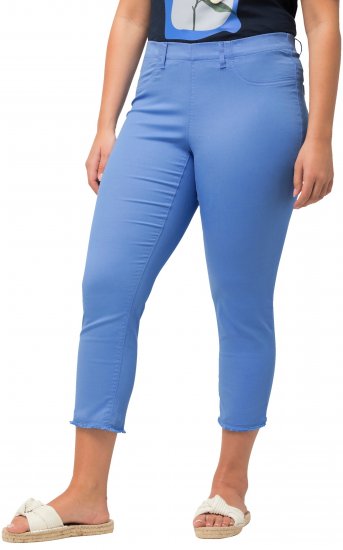 Ulla Popken Stretch Blend Bengaline Pants Blue - Blugi & Pantaloni pentru Femei Mărimi Mari – Plus Size - 