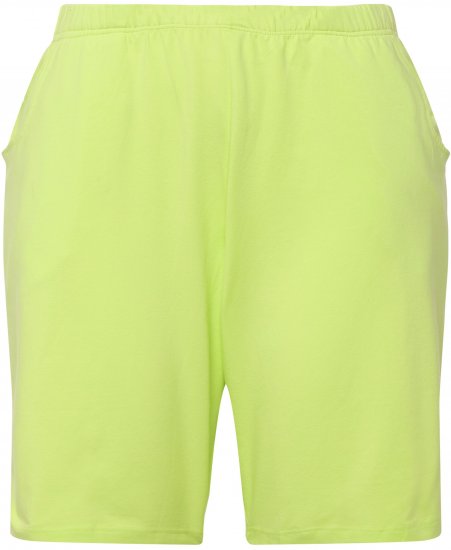 Ulla Popken Stretch Knit Bermuda Shorts Green - Blugi & Pantaloni pentru Femei Mărimi Mari – Plus Size - 