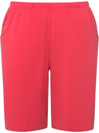 Ulla Popken Stretch Knit Bermuda Shorts Red - Blugi & Pantaloni pentru Femei Mărimi Mari – Plus Size - 