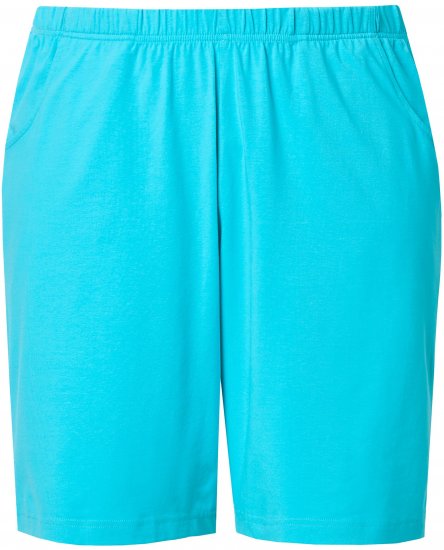 Ulla Popken Stretch Knit Bermuda Shorts Blue - Blugi & Pantaloni pentru Femei Mărimi Mari – Plus Size - 