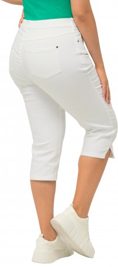 Ulla Popken Basic Capri Sarah Fit Jeans Snow White - Blugi & Pantaloni pentru Femei Mărimi Mari – Plus Size - 