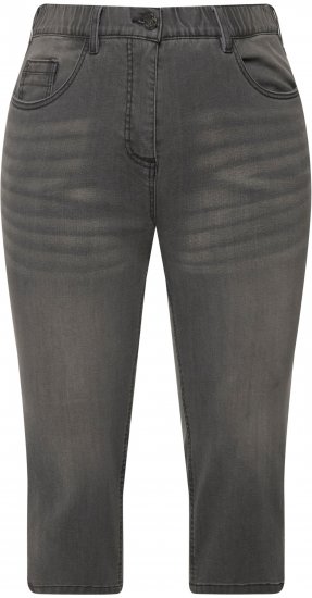 Ulla Popken Basic Capri Sarah Fit Jeans Gray - Blugi & Pantaloni pentru Femei Mărimi Mari – Plus Size - 