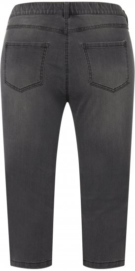 Ulla Popken Basic Capri Sarah Fit Jeans Gray - Blugi & Pantaloni pentru Femei Mărimi Mari – Plus Size - 