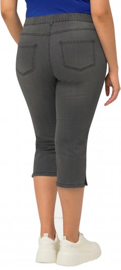 Ulla Popken Basic Capri Sarah Fit Jeans Gray - Blugi & Pantaloni pentru Femei Mărimi Mari – Plus Size - 