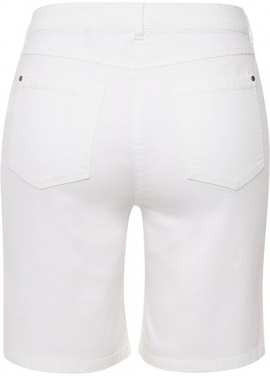 Ulla Popken Basic Denim Mandy Bermuda Shorts Snow White - Blugi & Pantaloni pentru Femei Mărimi Mari – Plus Size - 