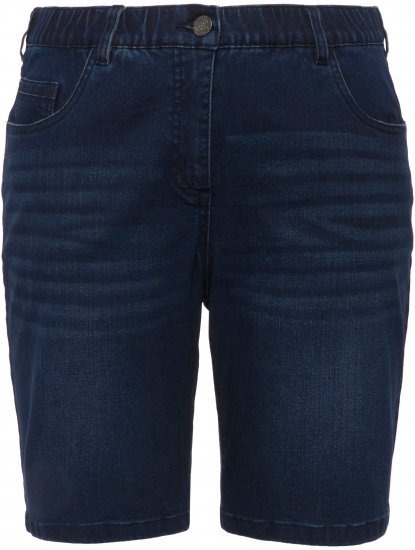 Ulla Popken Basic Denim Mandy Bermuda Shorts Blue Denim - Blugi & Pantaloni pentru Femei Mărimi Mari – Plus Size - 