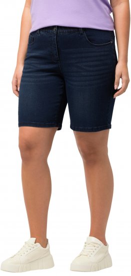 Ulla Popken Basic Denim Mandy Bermuda Shorts Blue Denim - Blugi & Pantaloni pentru Femei Mărimi Mari – Plus Size - 