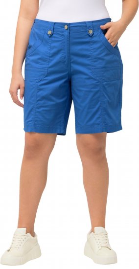 Ulla Popken Cargo Bermuda Shorts Royal Blue - Blugi & Pantaloni pentru Femei Mărimi Mari – Plus Size - 