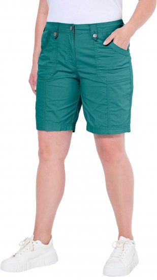 Ulla Popken Cargo Bermuda Shorts Teal - Blugi & Pantaloni pentru Femei Mărimi Mari – Plus Size - 