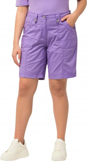 Ulla Popken Cargo Bermuda Shorts Pale Lilac - Blugi & Pantaloni pentru Femei Mărimi Mari – Plus Size - 