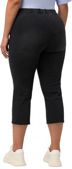 Ulla Popken Cropped Stretch Blend Mony Jeans Black - Blugi & Pantaloni pentru Femei Mărimi Mari – Plus Size - 