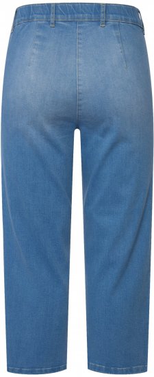 Ulla Popken Cropped Stretch Blend Mony Jeans Blue - Blugi & Pantaloni pentru Femei Mărimi Mari – Plus Size - 