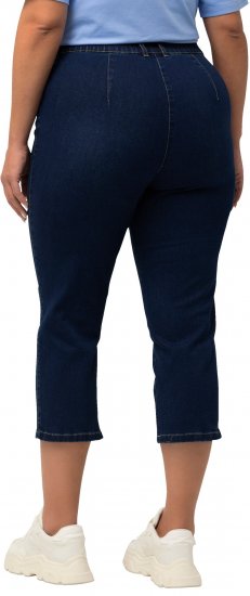 Ulla Popken Cropped Stretch Blend Mony Jeans Blue Denim - Blugi & Pantaloni pentru Femei Mărimi Mari – Plus Size - 