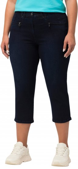 Ulla Popken Cropped Stretch Blend Mony Jeans Denim Blue - Blugi & Pantaloni pentru Femei Mărimi Mari – Plus Size - 
