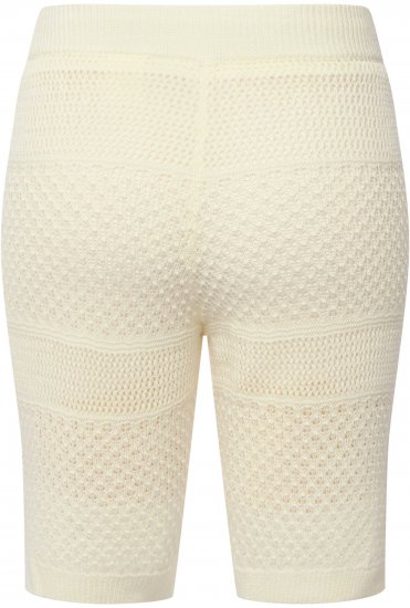 Ulla Popken Crochet Bermuda Layered Look Shorts White - Blugi & Pantaloni pentru Femei Mărimi Mari – Plus Size - 