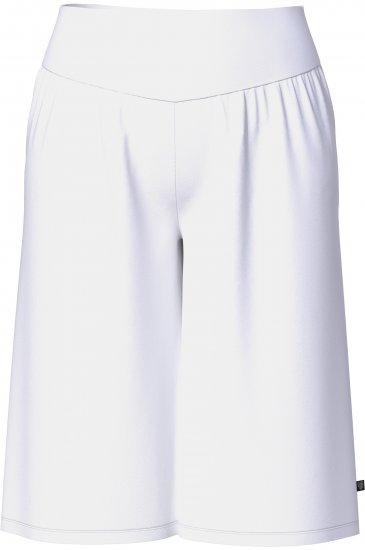 Ulla Popken Wide Leg Flared Bermuda Shorts White - Blugi & Pantaloni pentru Femei Mărimi Mari – Plus Size - 