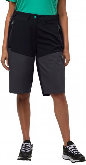 Ulla Popken Water Repellent Nordic Walking Shorts Black - Blugi & Pantaloni pentru Femei Mărimi Mari – Plus Size - 