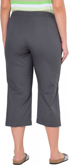 Ulla Popken Cropped Ruby Fit Pants Graphite Grey - Blugi & Pantaloni pentru Femei Mărimi Mari – Plus Size - 