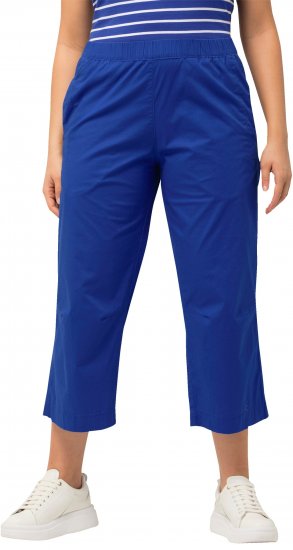 Ulla Popken Cropped Ruby Fit Pants Blue - Blugi & Pantaloni pentru Femei Mărimi Mari – Plus Size - 