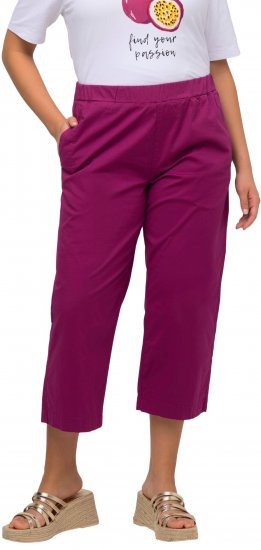 Ulla Popken Cropped Ruby Fit Pants Magnolia Red - Blugi & Pantaloni pentru Femei Mărimi Mari – Plus Size - 