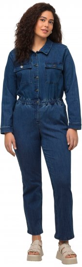 Ulla Popken Denim Boiler Suit Blue Denim - Blugi & Pantaloni pentru Femei Mărimi Mari – Plus Size - 
