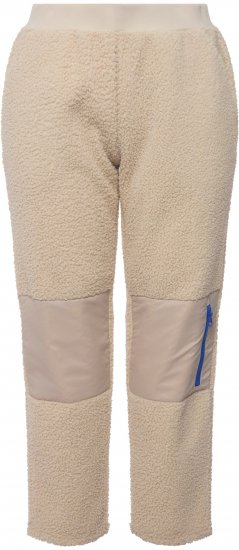Ulla Popken Teddy Fleece Knee Patch Pants Beige - Blugi & Pantaloni pentru Femei Mărimi Mari – Plus Size - 