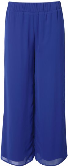 Ulla Popken Layered Chiffon Wide Leg Pants Blue - Blugi & Pantaloni pentru Femei Mărimi Mari – Plus Size - 
