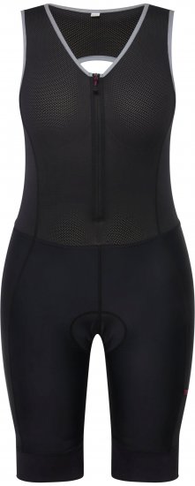 Ulla Popken Padded Cycling Zip Front Bodysuit Black - Blugi & Pantaloni pentru Femei Mărimi Mari – Plus Size - 