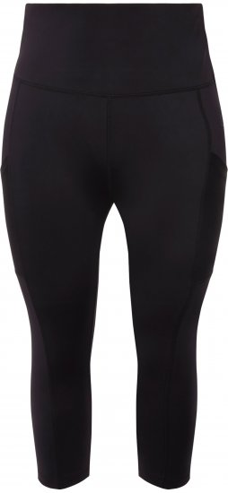 Ulla Popken Cropped High Waisted Leggings Black - Blugi & Pantaloni pentru Femei Mărimi Mari – Plus Size - 