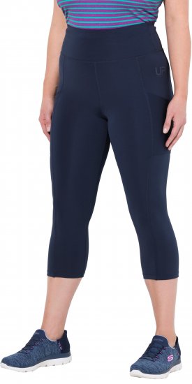 Ulla Popken Cropped High Waisted Leggings Navy - Blugi & Pantaloni pentru Femei Mărimi Mari – Plus Size - 
