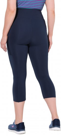 Ulla Popken Cropped High Waisted Leggings Navy - Blugi & Pantaloni pentru Femei Mărimi Mari – Plus Size - 
