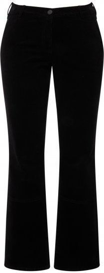 Ulla Popken Mandy Corduroy Pants Black - Blugi & Pantaloni pentru Femei Mărimi Mari – Plus Size - 