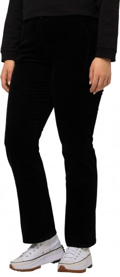 Ulla Popken Mandy Corduroy Pants Black - Blugi & Pantaloni pentru Femei Mărimi Mari – Plus Size - 