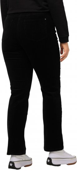 Ulla Popken Mandy Corduroy Pants Black - Blugi & Pantaloni pentru Femei Mărimi Mari – Plus Size - 
