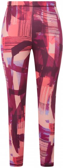 Ulla Popken Abstract Print Ski Leggings Red - Blugi & Pantaloni pentru Femei Mărimi Mari – Plus Size - 
