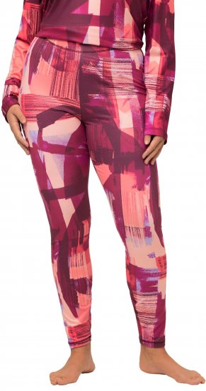Ulla Popken Abstract Print Ski Leggings Red - Blugi & Pantaloni pentru Femei Mărimi Mari – Plus Size - 
