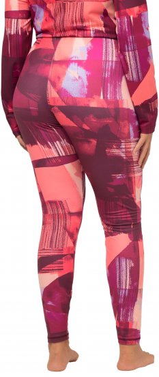 Ulla Popken Abstract Print Ski Leggings Red - Blugi & Pantaloni pentru Femei Mărimi Mari – Plus Size - 