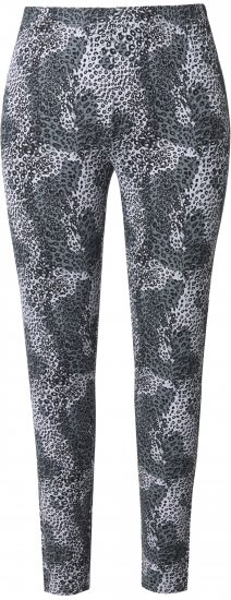 Ulla Popken Leopard Print Leggings Black - Blugi & Pantaloni pentru Femei Mărimi Mari – Plus Size - 